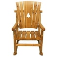 thumbnail image 1 of Leigh Country TX 95104 Aspen Adult Rocking Chair with Pine Tree Cutout - Natural Wood, 1 of 2
