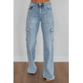 thumbnail image 1 of Leigh Risen Cargo Jeans - Light Wash, 1 of 6