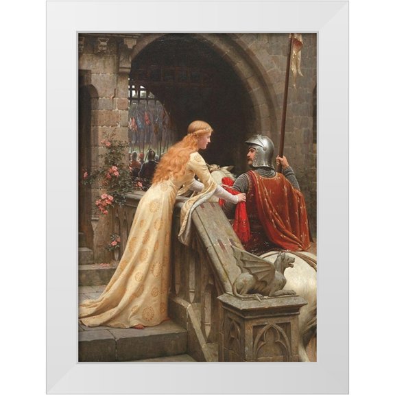Leighton, Edmund 11x14 White Modern Wood Framed Museum Art Print Titled - God Speed