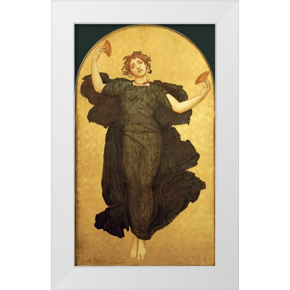 Leighton, Lord Frederick 16x24 White Modern Wood Framed Museum Art Print Titled - The Dance of The Cymbalists