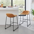 thumbnail image 1 of Leighton PU Counter Stool, (Set of 2) Set of 2 - Tan - Counter Height - 23-28 in., 1 of 5