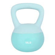 Leikefitness Soft Kettlebells, Steel Shot Filled Weights for Women and Men, Color Coded Anti Slip Soft Kettlebells, Home Workout, Green, 18LB