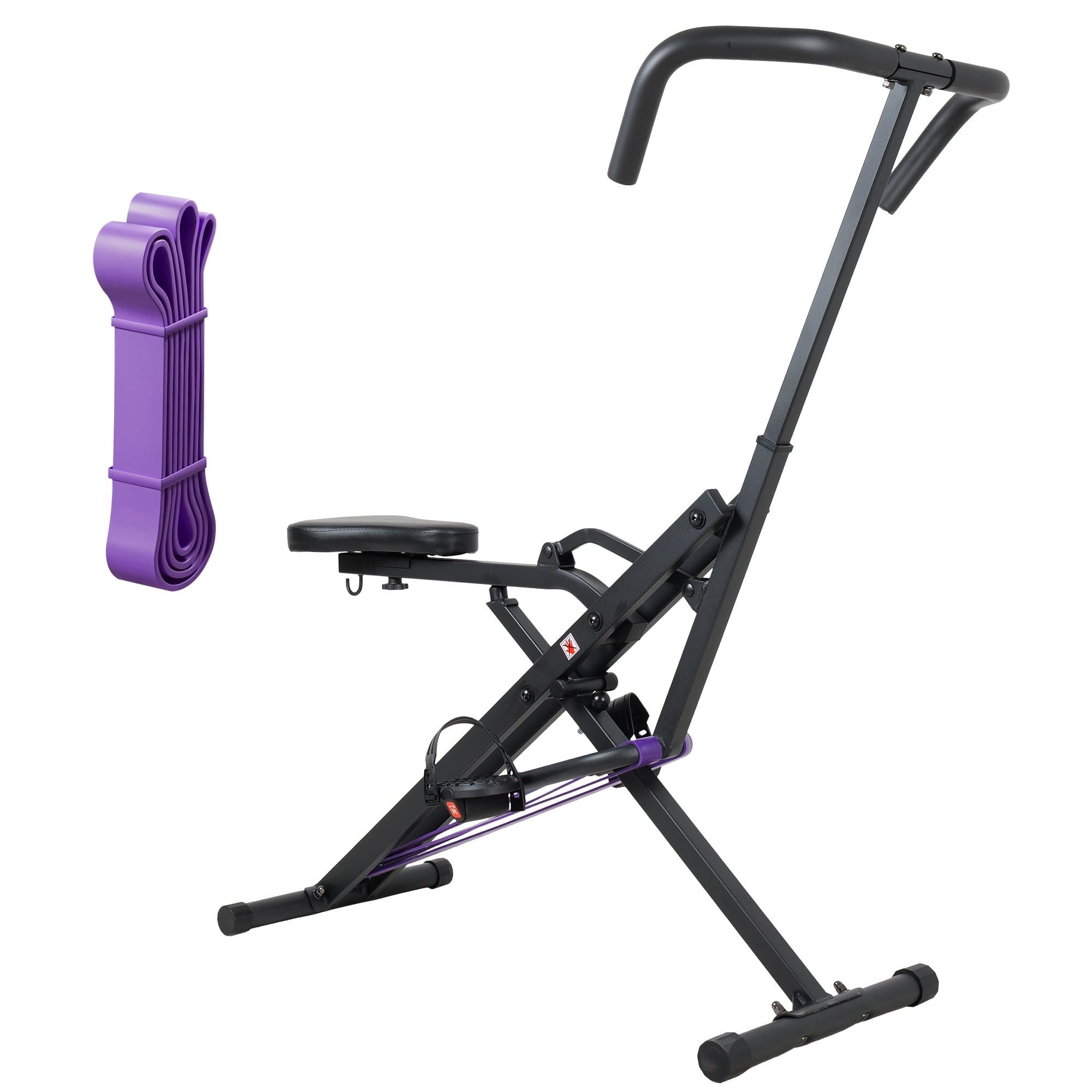 Leikefitness Squat Assist Trainer for Leg Fitness Machine for Home Gym Squat Machine, 2 in 1 Ride & Rowing Machine for Botty Glutes Butt Thighs, Black