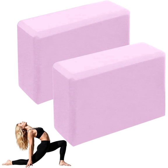 Leikefitness Yoga Blocks 2 Pack,Lightweight-High Density Eva Foam Soft Non-Slip for Yoga, Pilates, Meditation 9"×6"×3"