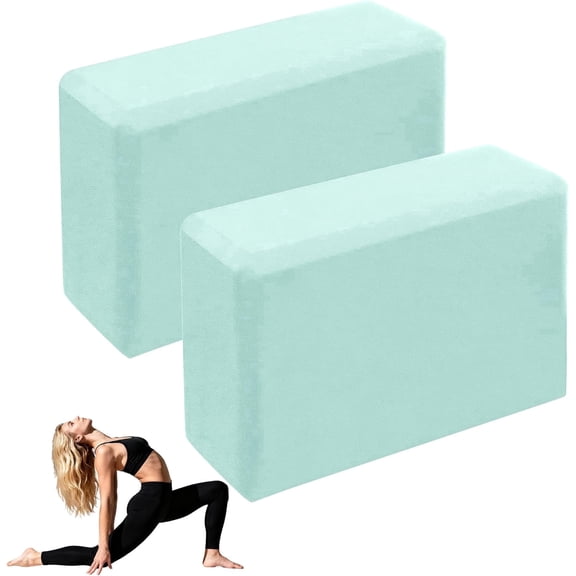 Leikefitness Yoga Blocks 2 Pack,Lightweight-High Density Eva Foam Soft Non-Slip for Yoga, Pilates, Meditation 9"×6"×3"