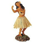 Leilani Dashboard Hula Doll Dancing Natural Skirt 7"