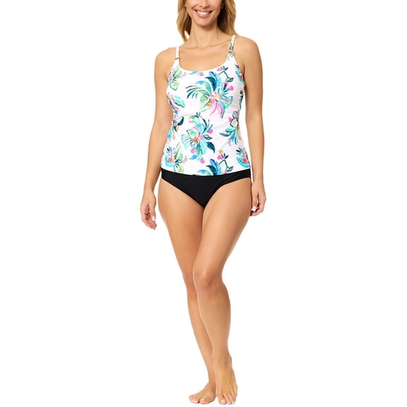 Leilani womens Beach Tankini W Rings, 12, White