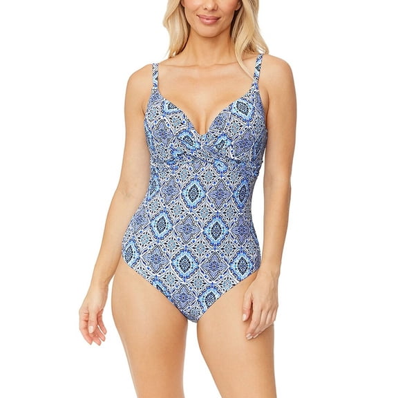 Leilani womens  Gemini One Piece Swimsuit, 12, White