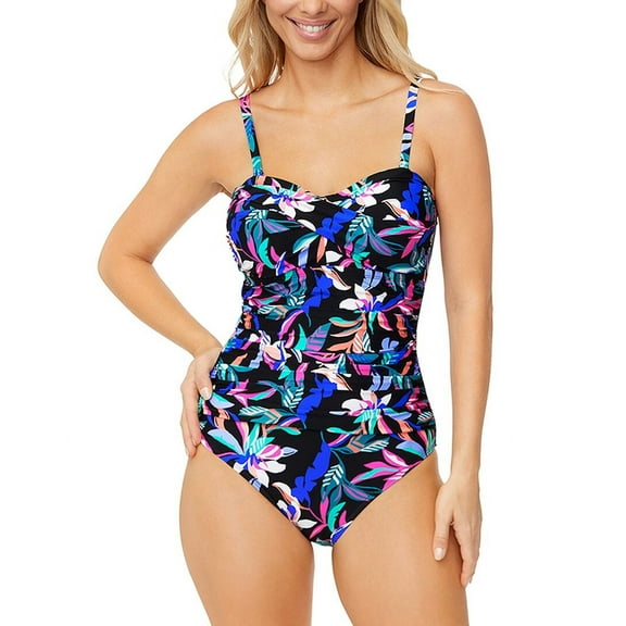 Leilani womens  Solstice One Piece Swimsuit, 6, Black