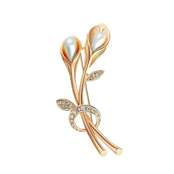 Leileiiiii Temperament Fashion Elegant Artificial Flower Rhinestone Brooch Pin Brooch Wedding Brooch Jewelry Pin Breastpin Rhinestone Party Women Brooch