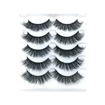 Liushuuuu False Eyelashes Lashes Pack 10 Pairs 8D Dramatic Eyelashes Wispy Eye Style Eyelid Tape for Hooded Eyes Well People 25mm Lashes Packages Eyelash Tweezers for False Lashes Mile High Mint