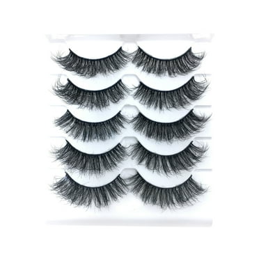 Liushuuuu False Eyelashes Lashes Pack 10 Pairs 8D Dramatic Eyelashes Wispy Eye Style Eyelid Tape for Hooded Eyes Well People 25mm Lashes Packages Eyelash Tweezers for False Lashes Mile High Mint