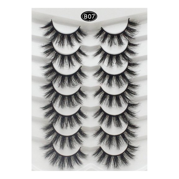 Leileiiiii Lashes 20mm Bulk False Eyelashes Lashes 5 Pairs Soft Lashes 3D 6D Volume Fluffy Eyelashes Packs
