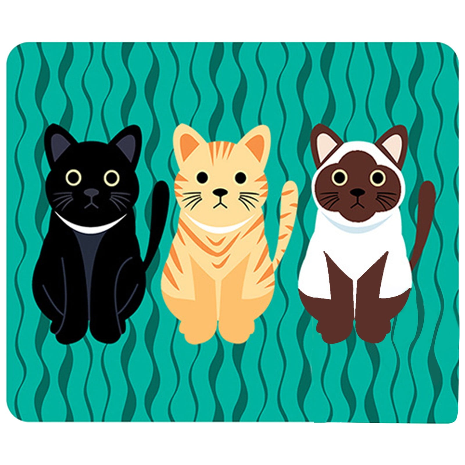 Leileiiiii Non Slip Rubber Pad for Laptop Cute Pad Colorful Cat Natural
