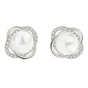 Leileiiiii Silver Plated Pearl Earrings Female Diamond Encrusted Pearl Earrings Rose Gold Pearl Earrings Jewelry Earrings For Women Small Fresh Earrings Earring Stud Packs