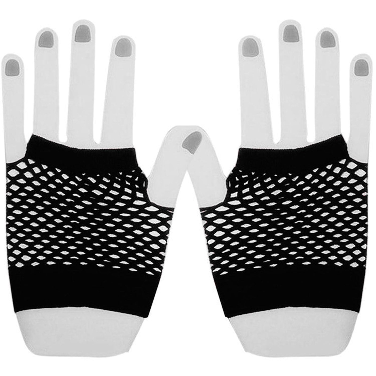 Leileiiiii Travel Container Bulk Fingerless Nylon Mesh Gloves Wrist ...