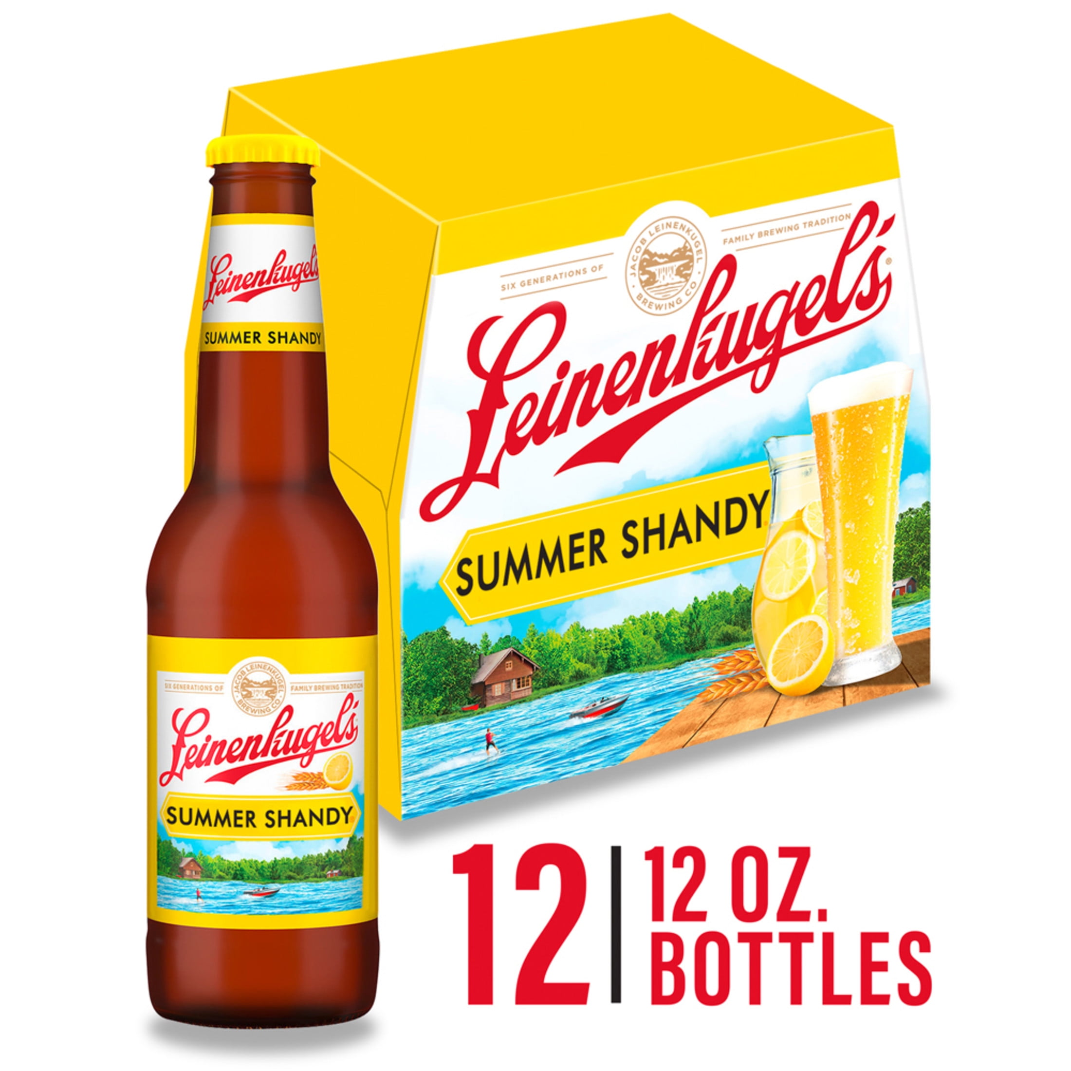 Leinenkugel's Summer Shandy Craft Beer, 12 Pack, 12 fl oz Glass Bottles, 4.2% ABV