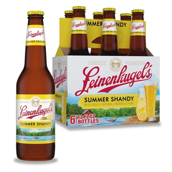 Leinenkugel's Summer Shandy Craft Beer, 6 Pack, 12 fl oz Glass Bottles, 4.2% ABV