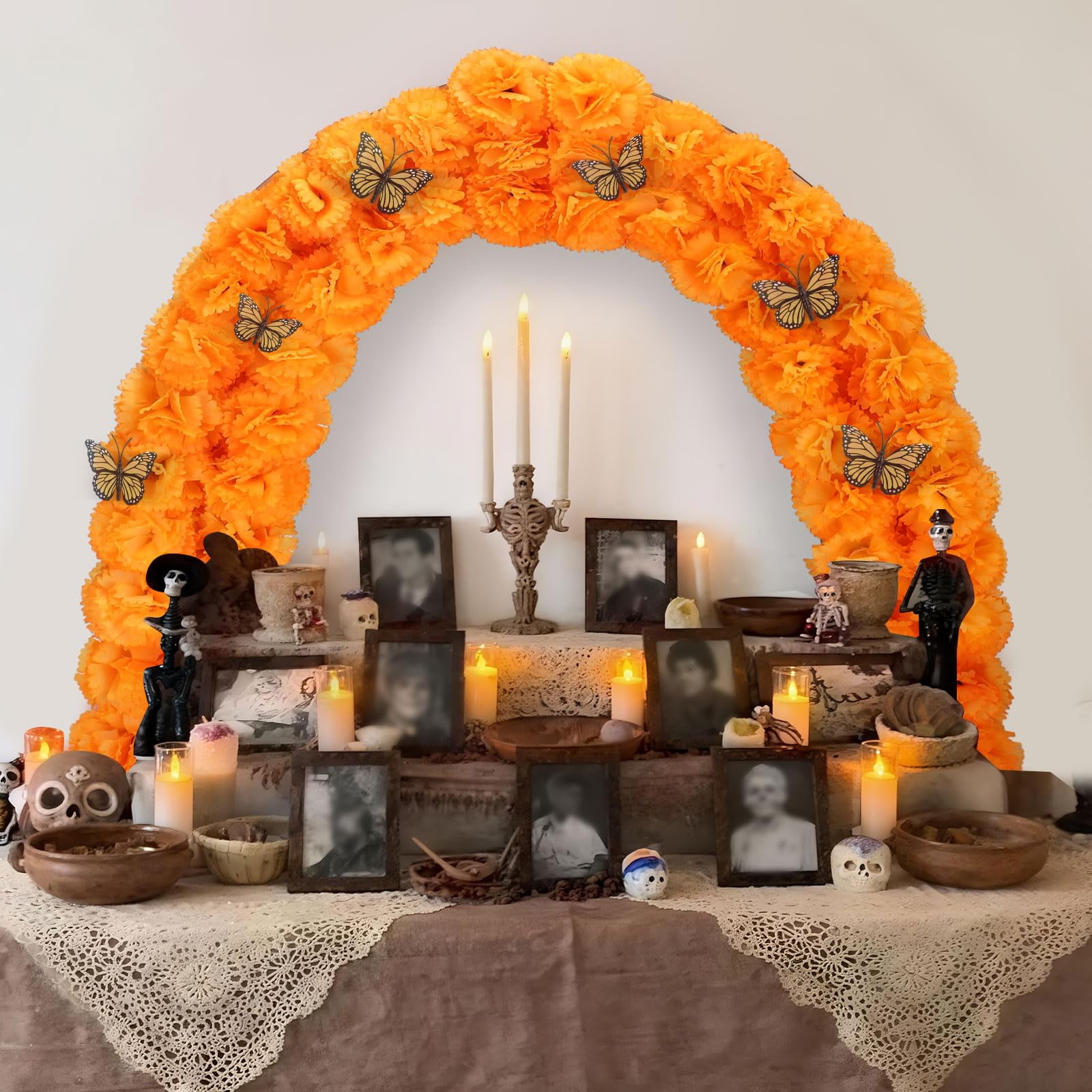 Leinuosen Dia De Los Muertos Altar Decorations 16 Wooden Day of The