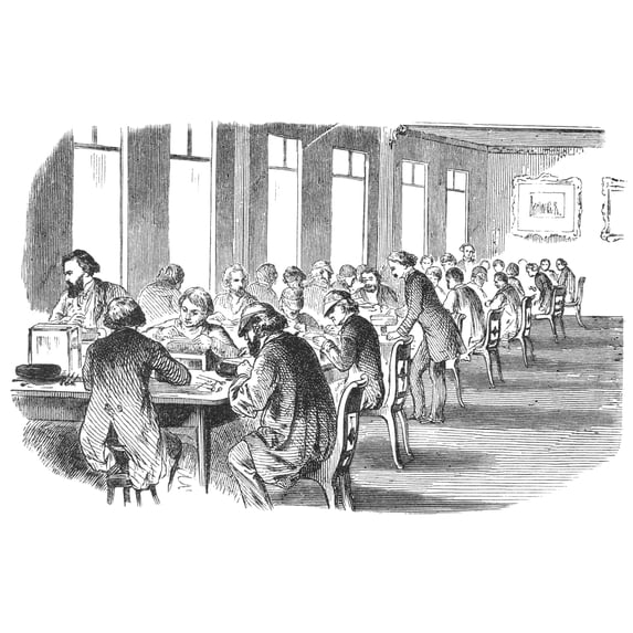 Leipzig Engravers C1875. Nan Engravers Studio At Leipzig Germany. Line Engraving 19Th Century. Print by