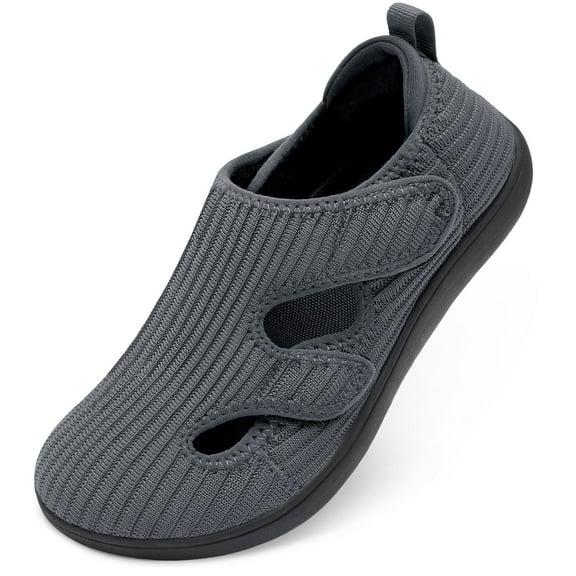 LeIsfIt Barefoot Walking for Women Adjustable Wide Diabetic Shoes for Swollen Arthritis Edema Feet Wide Width