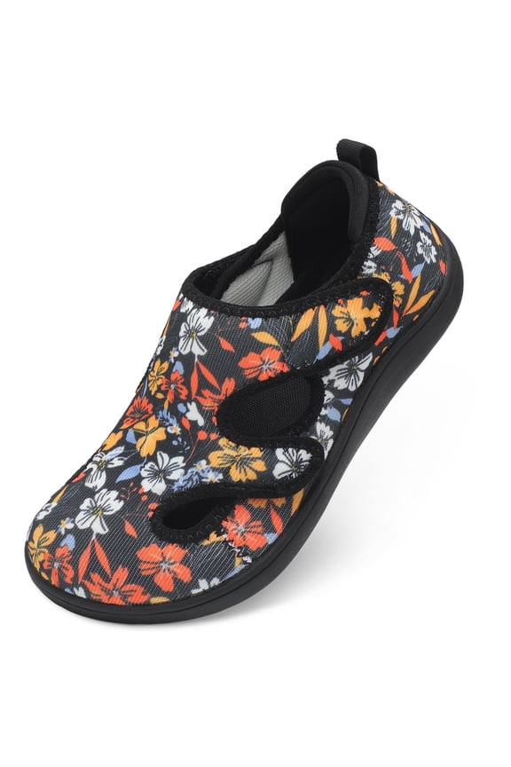 Barefoot Walking for Women Adjustable Wide Diabetic Shoes for Swollen Arthritis Edema Feet Wide Width