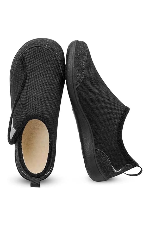 Womens Men Slippers Wide Width Diabetic Shoes Adjustable Barefoot Walking Shoes for Arthritis Edema Feet