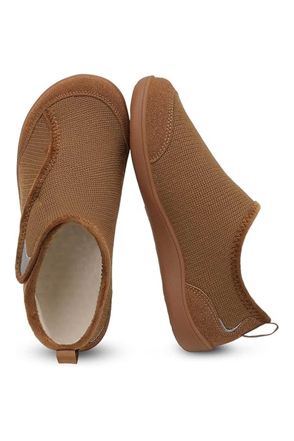 Womens Men Slippers Wide Width Diabetic Shoes Adjustable Barefoot Walking Shoes for Arthritis Edema Feet