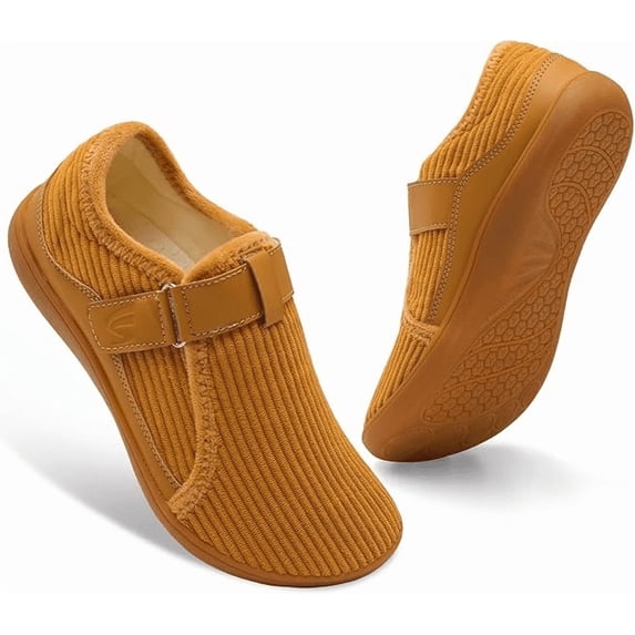 Leisfit Womens Wide Diabetic House Shoes Adjustable Walking Shoe