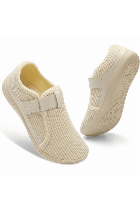 Womens Wide Diabetic House Shoes Adjustable Walking Shoe