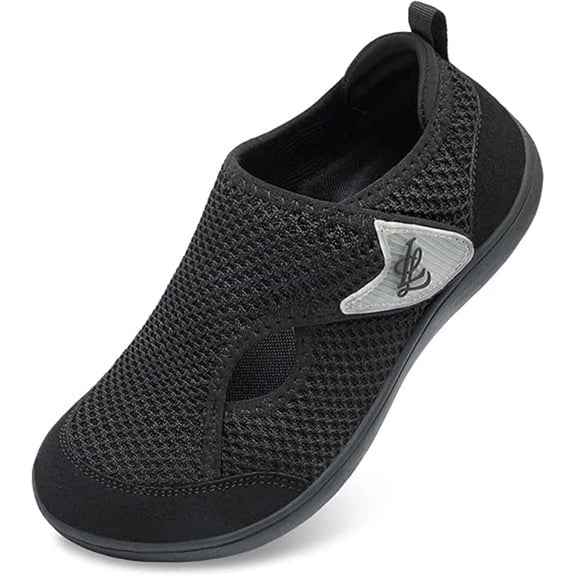 Leisfit Women Slippers Wide Width Diabetic Shoes Indoor Outdoor Slippers with Adjustable