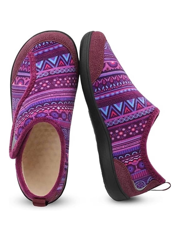 Womens Men Slippers Wide Width Adjustable Barefoot Walking Shoes