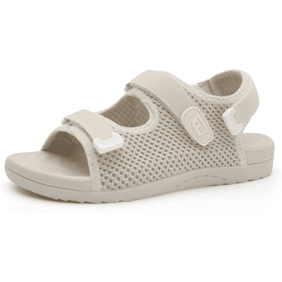 Leisfit Womens Orthopedic Walking Hiking Sandals Adjustable Open Toe Sports Water Sandals with Plantar Fasciitis Thick Soled Cushion Outdoor Beach Sandals