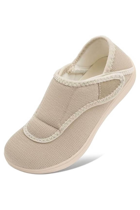 Woman Slippers Diabetic Orthopedic House Shoes, Wide Width Adjustable