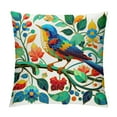 thumbnail image 1 of Leisuo Bird Throw Pillow Cover Watercolor Robin Sitting On Tree Branch Fabric for Couch Bed Sofa Car Waist Cushion Cover Pillow Case White, 1 of 5