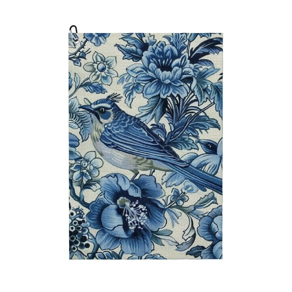 Leisuo Floral Pattern Bird Golf Towel Premium Absorbent QuickDrying