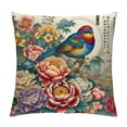 thumbnail image 1 of Leisuo Katsushika Hokusai and Pillow-Faux Double Sided Print with Concealed Zipper White, 1 of 5