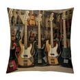 thumbnail image 1 of Leisuo Throw Pillow Cover Guitar Music Musical Instruments Cool Show Square Pillow Case Cushion Cover for Home Car Decorative white, 1 of 5
