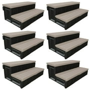 Leisure Accents 36" Deck Patio Spa Hot Tub Storage Compartment Steps 6 Pack