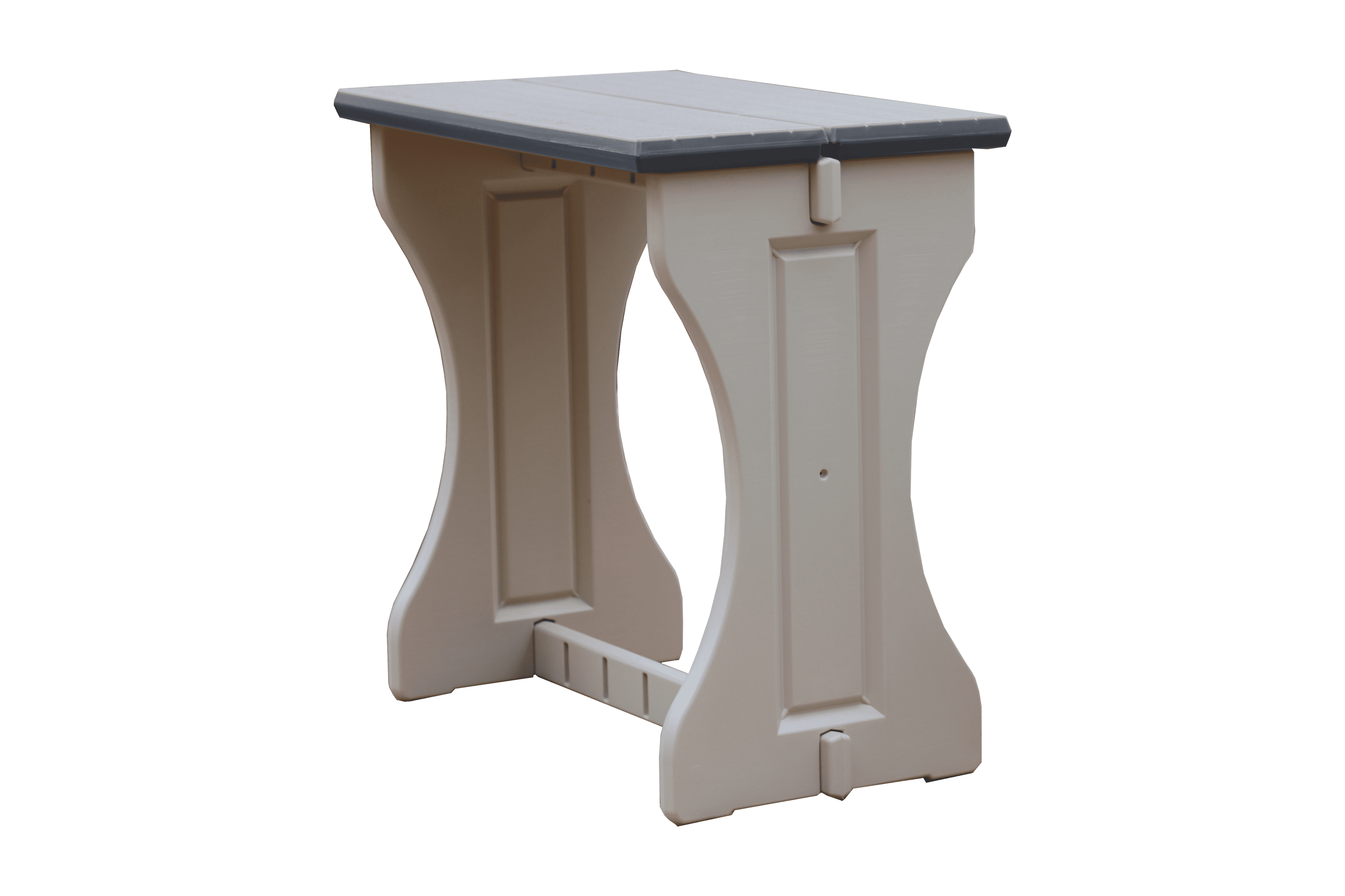 Leisure Accents Double Bar Deep Grey Top & Warm Grey Base Ideal for Patio Hot Tub Area Backyard Durable WeatherResistant Design Easy Nohardware Assembly Proudly Made in USA