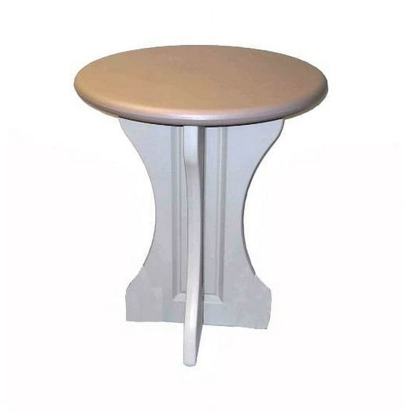 Leisure Accents Weather Proof Resin Deck Patio Table 30" Round x 36" Taupe/Gray
