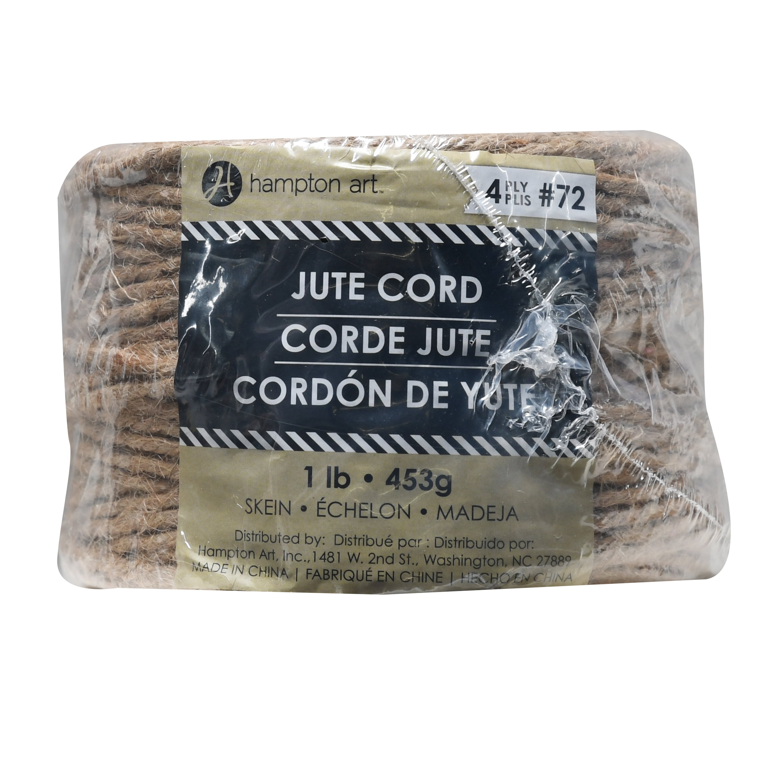 Leisure Arts 4-Ply Natural Floral Jute Rope Cord in Roll - 1LB Reusable
