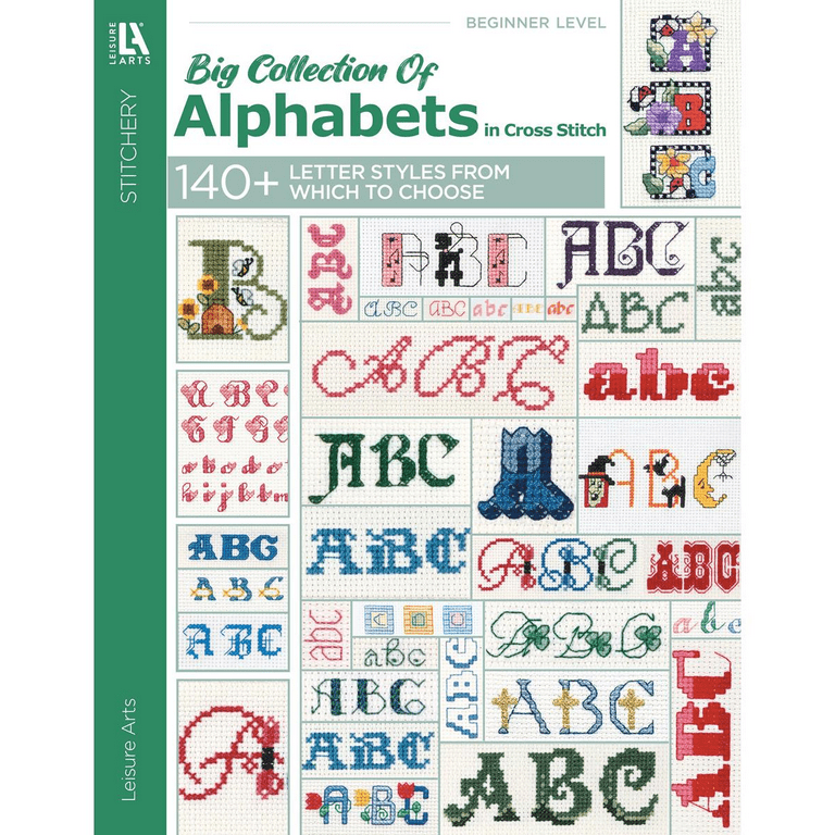 Leisure Arts A Big Collection Of Alphabets Book, Cross Stitch Alphabet  Pattern Books, Cross Stitch Letters Bible, Alphabet Cross Stitch Kits,  Cross Stitch Letter Patterns 