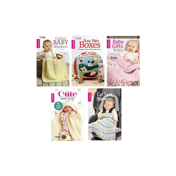 Leisure Arts Baby Crochet Book Collection 5pc