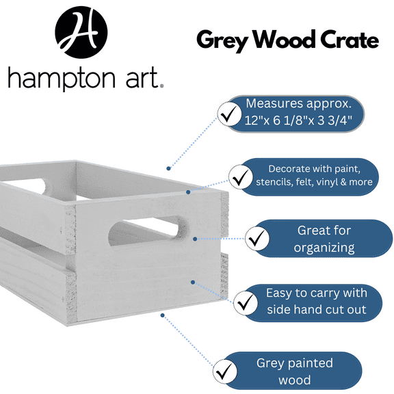Leisure Arts Brown Wood Crate for Dcor or Storage, 1 Each Residential