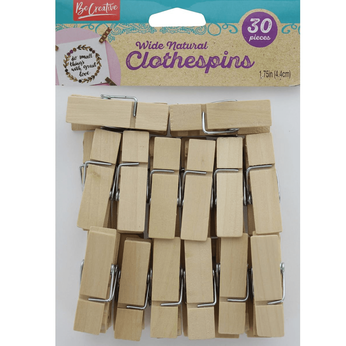 Jam Paper Wood Clothespins, Assorted Colors, Large 1 1/2 inch, 24/Pack, Size: 1.5
