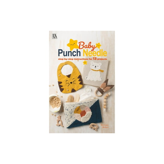 Leisure Arts Crafts Baby Punch Needle Book, Punch Needle Adults Beginner, Patterns, Embroidery Patterns, Book For Beginners
