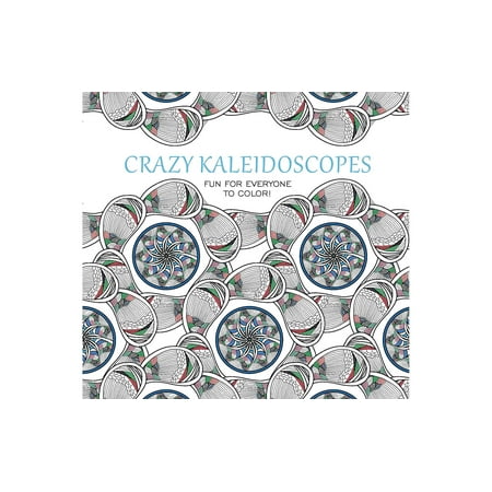 Leisure Arts Crazy Kaleidoscopes Coloring Book – Geometric Adult Coloring Book for Relaxation and Stress Relief – 18 Single-Sided Designs on Premium 8x8 Paper