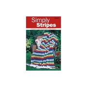 Leisure Arts Crochet Simply Stripes, 5 Afghan Patterns, 24 Page Book