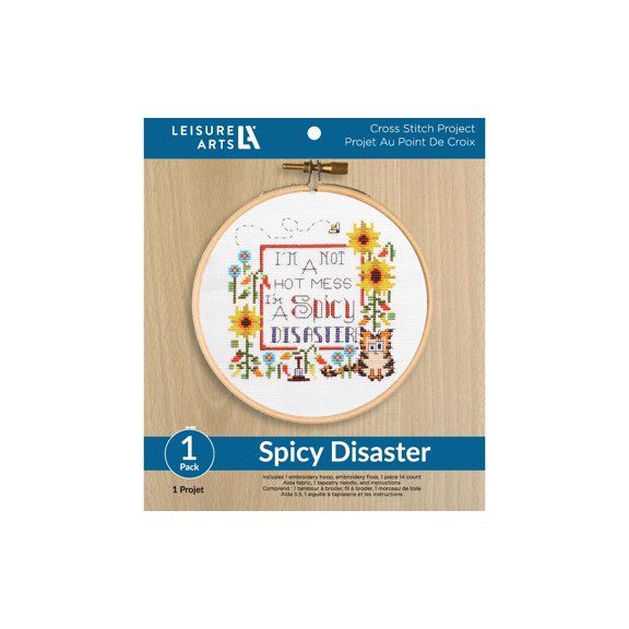 Leisure Arts Cross Stitch Kits 7" Spicy Disaster Cross Stitch Kit